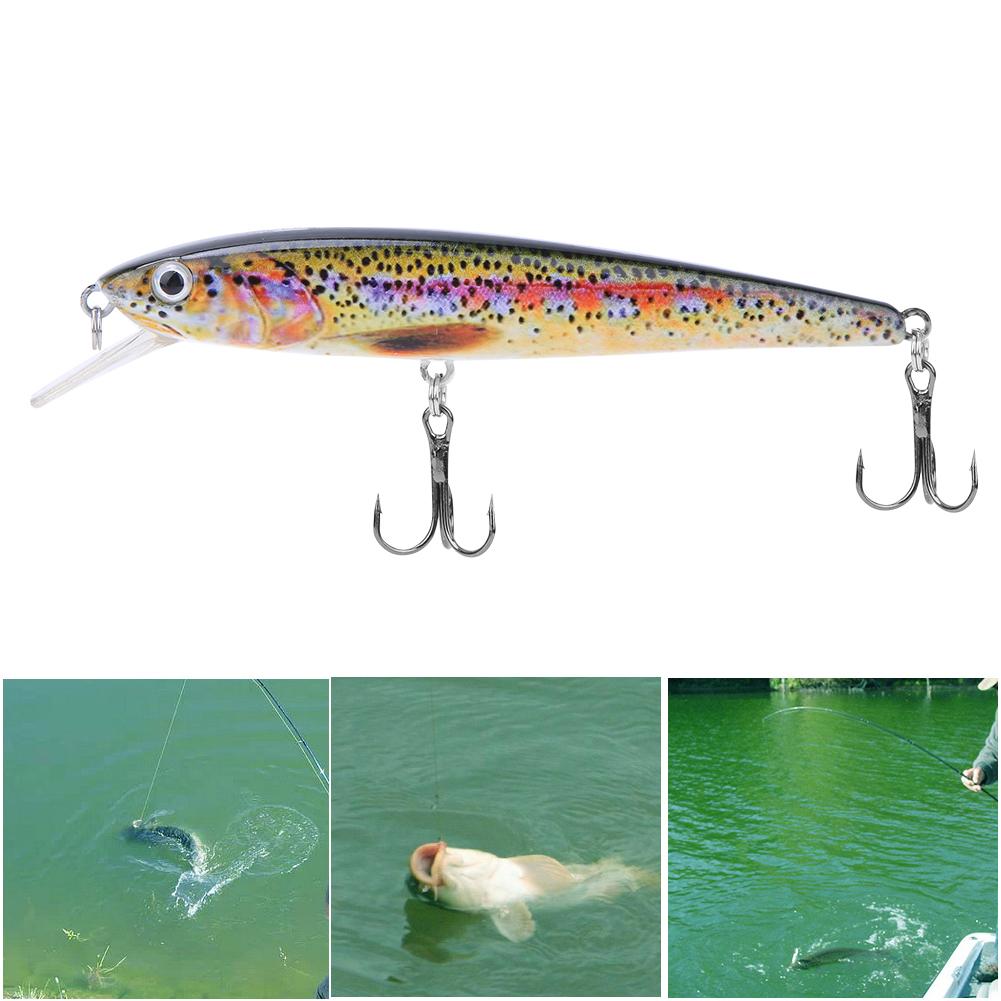 11CM Plastic 3D Fish Eye Minnow Lifelike Artificial Hard Bait Fishing Lures Tackle Accessory