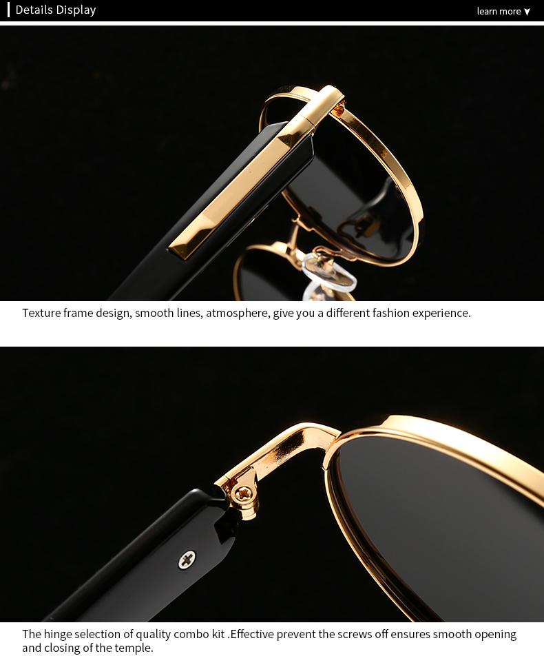 Trendy Retro Round Sunglasses for Men Women Cross Border European American Ins Style Street Photography Modern Charm