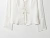 Autumn Women's Slimming Satin Tie-Up Flare Shirt