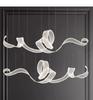 Modern Luxury Designer Long Strip Chandelier for Hotel Lobby or Restaurant Reception