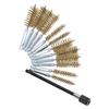 13 Pcs Bore Brush Set 8mm 10mm 12mm 15mm 17mm 19mm Diameter 1 4in Shank Drill Cleaning Brushes with 15cm Extension Rod