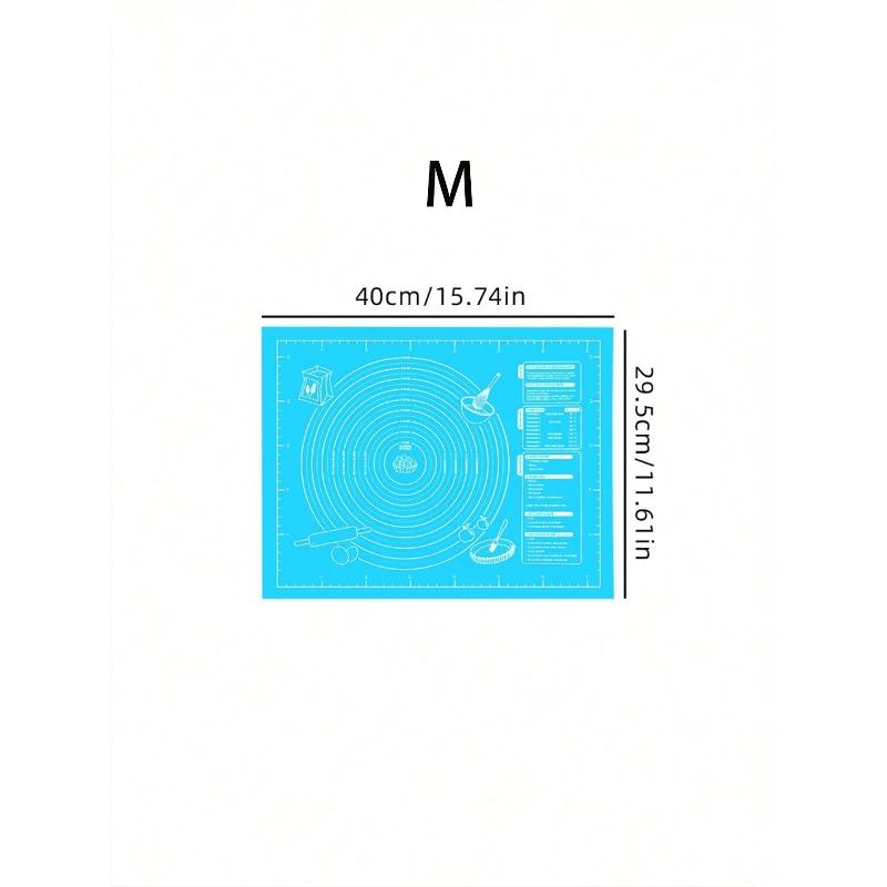 1pc Kneading Mat - Non-Stick, Easy To Clean, Convenient Cleaning, Suitable For Cookie, Dough, Cake Baking Blue&M разноцветный