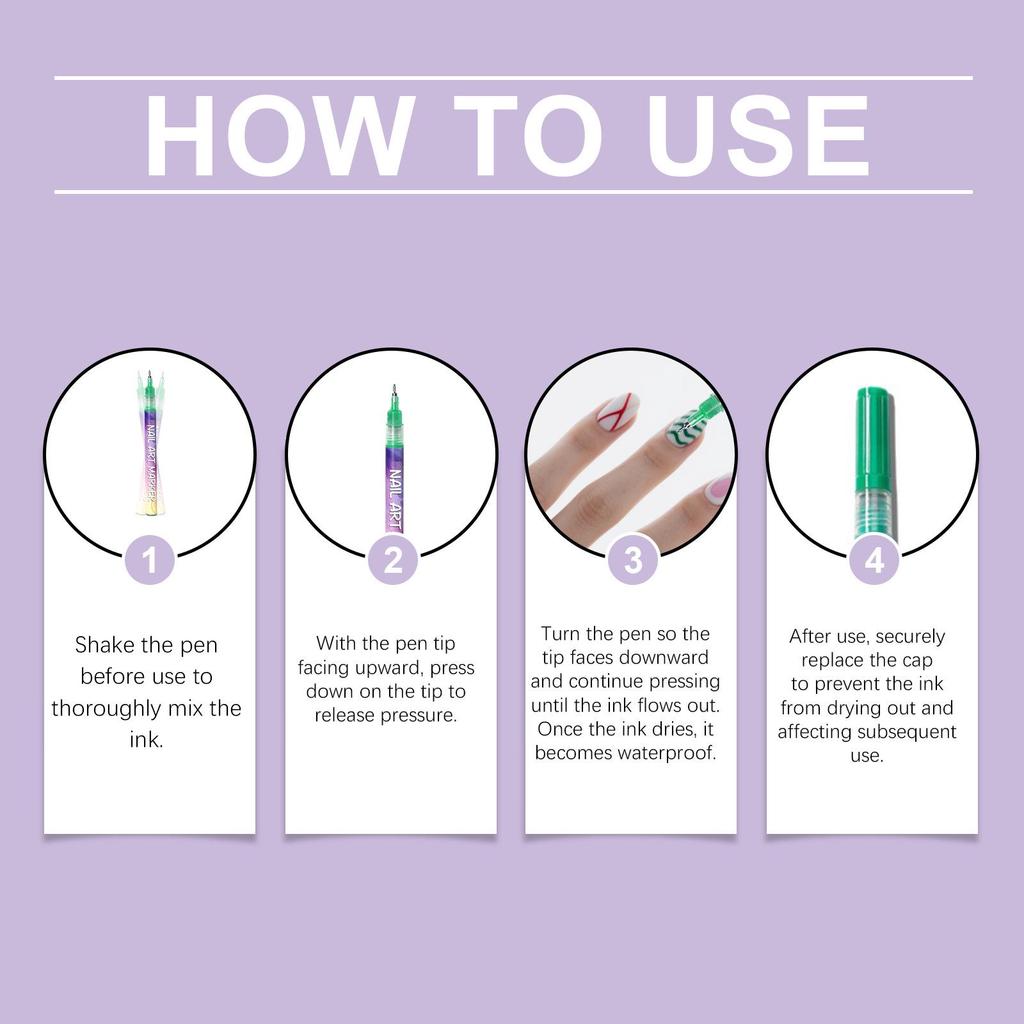 Multi-Color DIY Nail Art Pen - Easy Use for Any Occasion