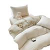 Skin-Friendly Washed Cotton Dorm Three-Piece Set: Stripe Duvet Cover & Pillowcase, Single/Double Size, Class A Quality