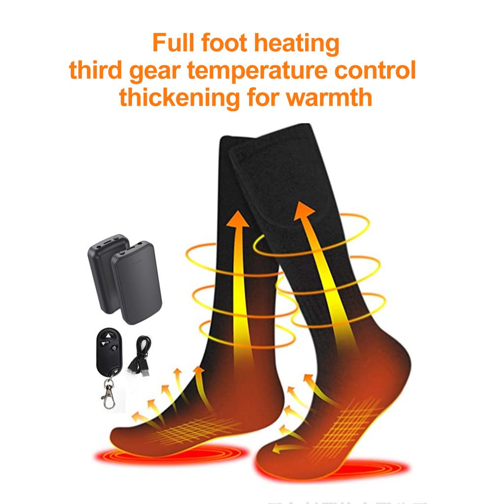 Shaking Control Intelligent Heating Socks Long Outdoor Cold Riding Skiing Electric Heating Socks