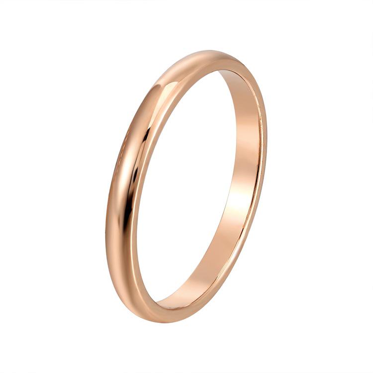 Japanese & Korean Style Titanium Steel Ripple Bead Ring - 2mm Minimalist Couple's Ring