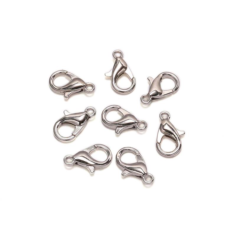 

20Pcs/Lot 13*7mm Metal Alloy Gold Plated Lobster Claw Clasps For Bracelet Necklace Chain Diy Zircon Making Findings Supplies