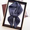 New Floral Print Silk Feeling 70Cm Square Scarf Women Foulard Neckerchief Lady Satin Head Hijab Female Decorate Neck Ties