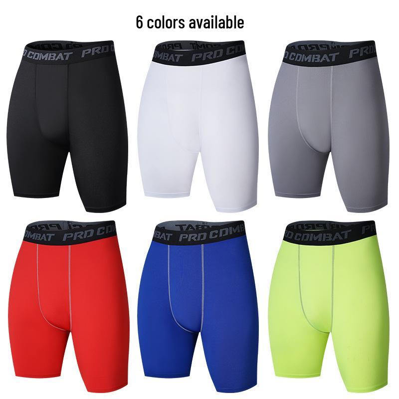 Men's American-Style Quick-Dry Basketball Compression Shorts - High Elasticity for Running, Fitness, and Track & Field Students