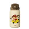 Stainless Steel Children's Double Drink Thermos Cup Cute High Value Boys and Girls Portable Straw Cup Learning Cup