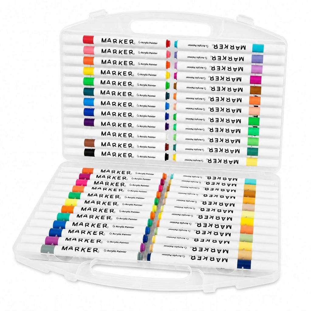 Acrylmarker 48 Stück im Koffer Zeichenmarker-Set
