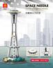 City World Famous Architecture Model Building Blocks Creative Eiffel Tower Taj Maha Villa House Bricks Toy for Children Adult