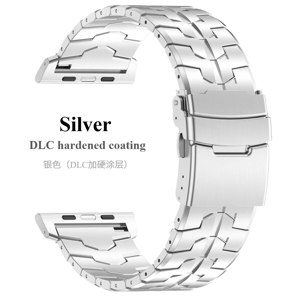 

Титановый ремешок для Apple Watch Ultra 2 49 мм, ремешок для серии 10 46 мм 8 9 7 se 6 5 4, браслет для iWatch ultra 49 44 мм 45 мм 42 мм Series10 46mm серебряный