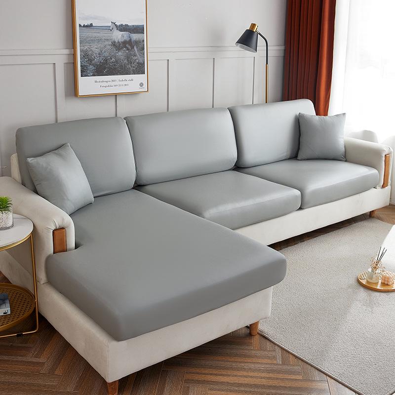 Solid Color Waterproof Elastic Sofa Cover - Modern & Simple Design