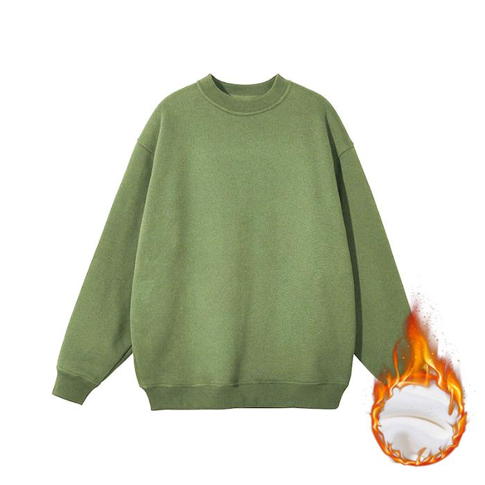 autumn winter cotton fleece warm Sweatshirt harajuku solid hoodies women men clothes thicken Long Sleeve UNISEX oversized hoodie