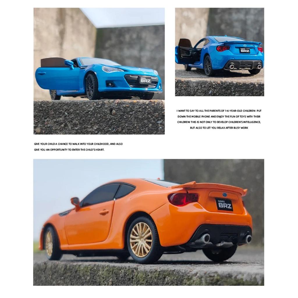1/32 Subaru BRZ Legering Sportsbil Modell Støpt Metall Leke Simuleringskjøretøy Lyd Lys Samleserie Gutt for Barnas Leke Gave