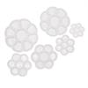 Portable Ceramic Paint Palette 6/7/8/9 Grids Porcelain Palette Mixing Colour Tray  Watercolor Dish