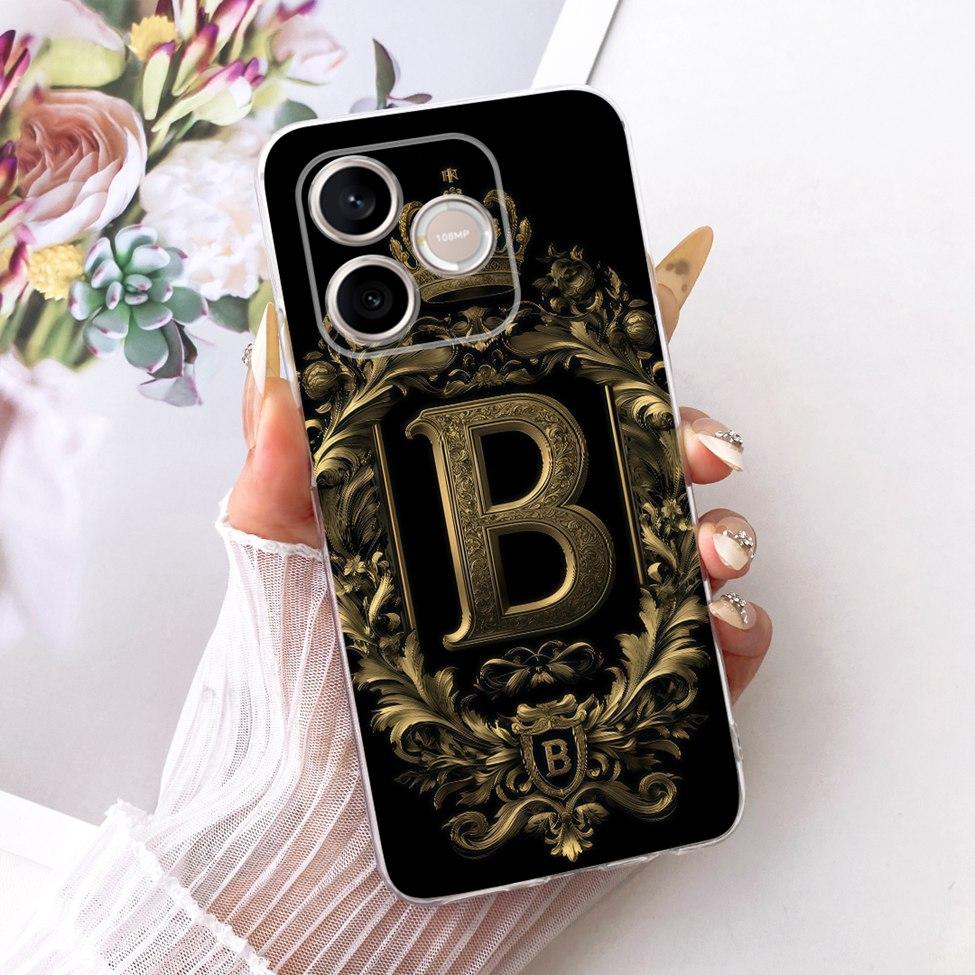 Transparente Hülle für Honor 500 Smart Cover Luxus A-Z Buchstaben Mode Cool Krone Weiche Hülle für Honor 500Smart