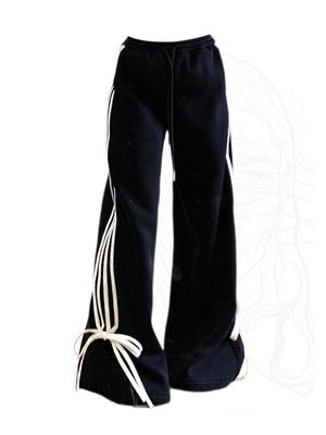 Women Striped Sweatpants Baggy Casual Y2k Streetwear Elastic Waist Wide Leg Pants Sporting Trousers Clothes 90s Gothic Hiphop