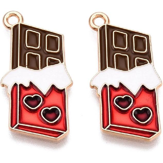 LiQunSweet 20 pcs 10 Styles Vegetable and Fruit Enamel Charms Watermelon Strawberry Banana Carrot Charms for DIY Jewelry Bracelet Necklace Earring