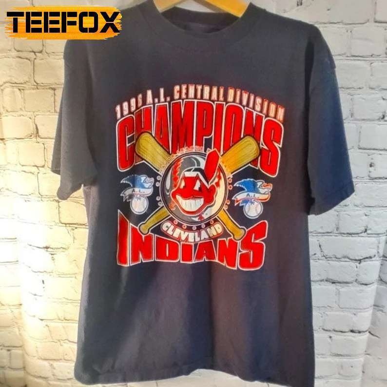 26 Cleveland Indians Guardians Central Division 1996 Black T-shirt HN1361 Unisex T-Shirt M