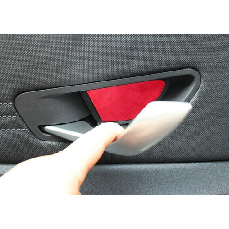 Inner Door Bowl Sticker Cover Trim 4PCS For Hyundai Elantra - Red Suede