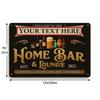 Personalisiertes Vintage-Metallschild Hausbar Wanddekoration