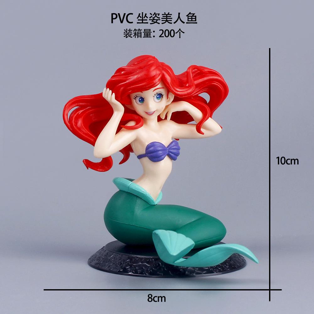 Anime Disney Little Mermaid Ariel Action Figure Toys Ariel The Princess Charm Collection Room Desktop Decoration Surprise Gift