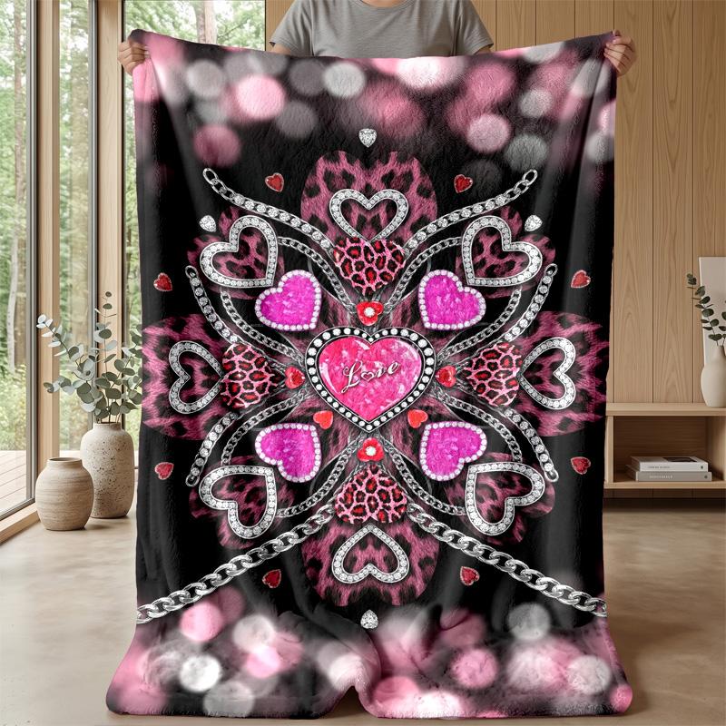 Leopard in Tropical Jungle 1 Theme blanket Lightweight Warm Flannel Blanket Decorative Throw Blanket for Home Decoration