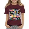 Children's Casual and Fashionable Round-Neck Printed Short-Sleeve Top for Back-to-School