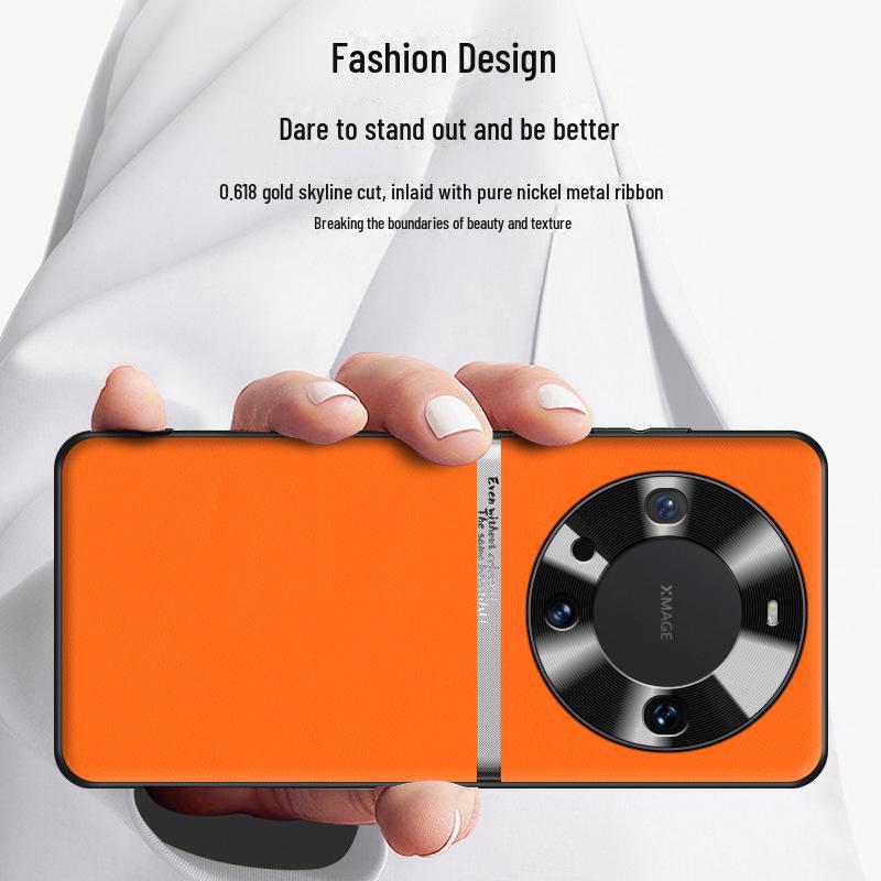 Protective Liquid Leather Case for Huawei Mate60 Pro, Anti-fall Design, One Piece Included.