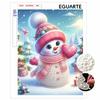 Christmas Pearl Painting Kit Handmade DIY Snowman Holding Heart Winter Holiday Home Decoration Painting