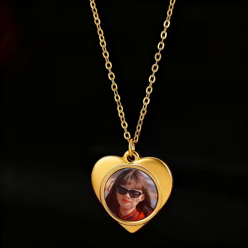 Custom Image Heart Locket Necklace For Women Stainless Steel Personalized Secret Romantic Anniversary Lover Jewelry Mama Gifts