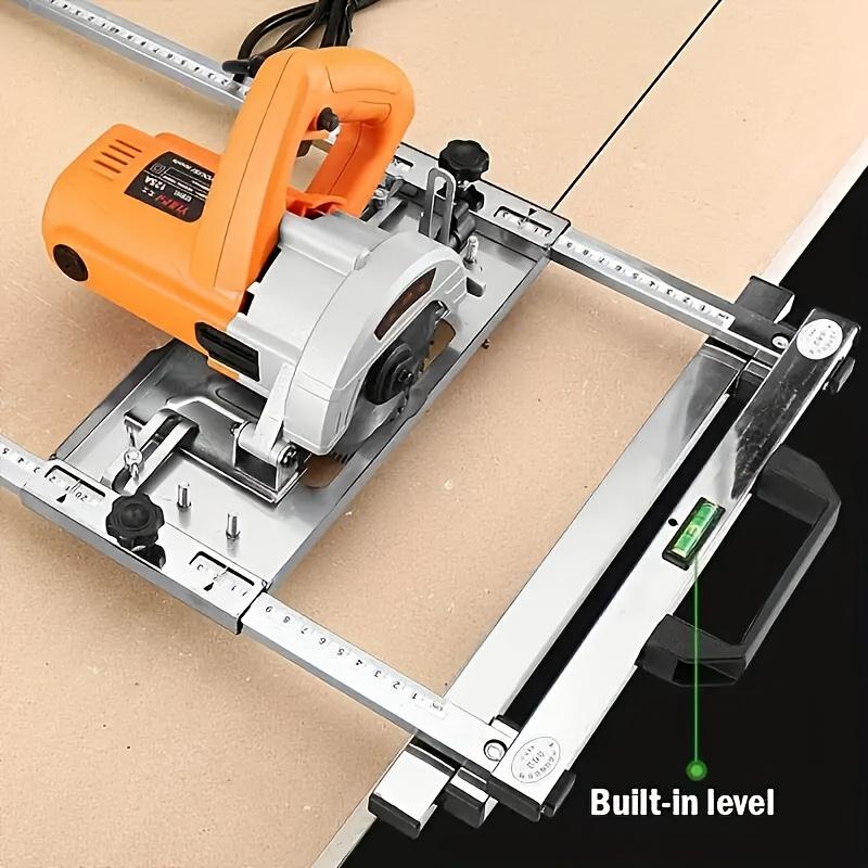 Adjustable Circular Saw Guide Rail for Woodworking and Edge Locator of Electric Cutting Machine with Clamping Mechanism