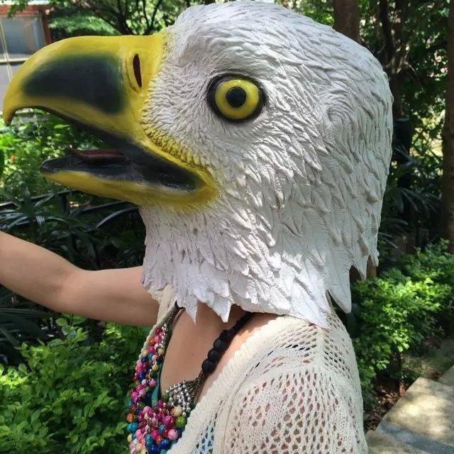 White eagle latex mask