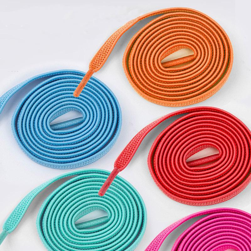 Precision Woven Elastic Shoelaces, 0.8cm High Stretch Flat Laces, Durable No-Tie Strings for Sports & Daily Wear 1Pair/3Pairs