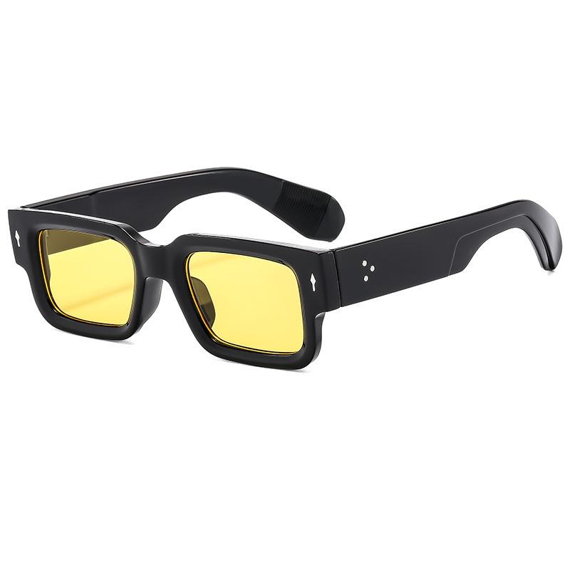 Retro Square Face-Slimming Sunglasses for Men & Women 2026 - Rice Nail Arrow Design