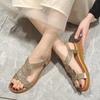 Summer Platform Sandals Women Fashion Casual Roman Shoes Female Solid Color Crystal Sandals