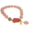 Super Natural Strawberry Crystal I Rabbit Bracelet Bangles Women Fashion Jewelry Accessories Gift