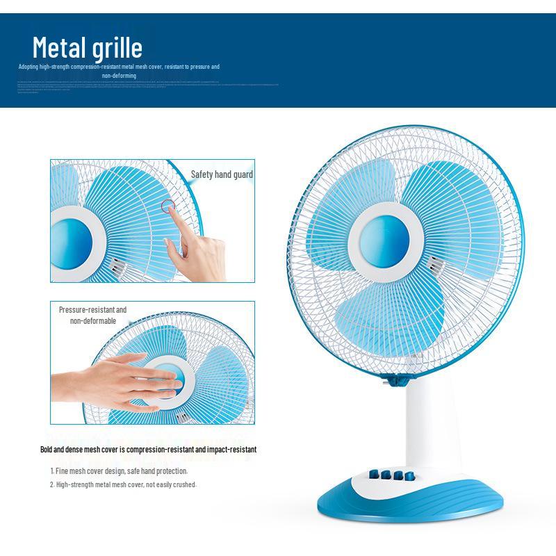 Bili Sha 12/16-inch Low Noise Oscillating Desk & Floor Fan - Ideal for Dorms, Homes & More