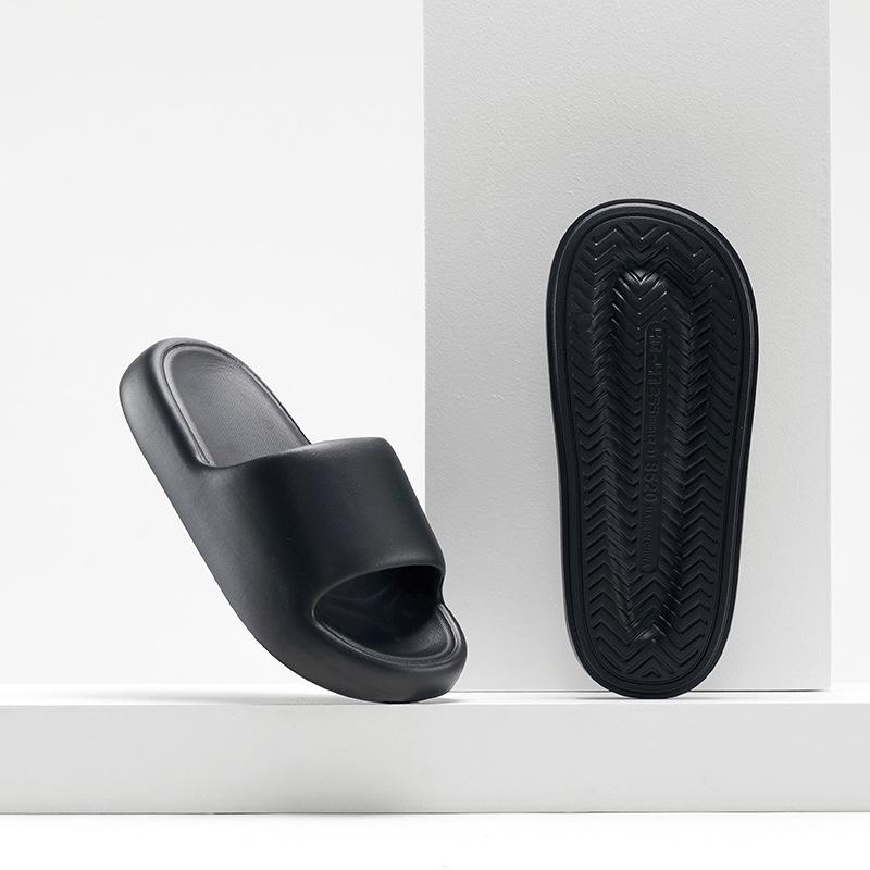 New Q Elastic Soft-bottom Slippers Summer New Home Slippers Home Bathroom Men's and Women's Thick Slippers