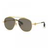 Roberto Cavalli Sunglasses Aviator Full Rim  Yellow Gold Frame And Grey Lens Src008v400p Gold