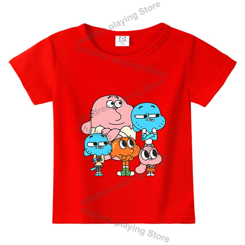 The Amazing World of Gumball Anais Darwin Short Sleeve Tee Cartoon Kids T-Shirt Summer Clothes Cute Boy Girl Tops Birthday Gift