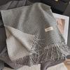 "New Autumn/Winter Nordic Houndstooth Scarf - British Versatile Double-Sided Tassel Plaid Shawl"