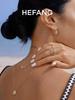 HEFANG Light Luxury Women's Chain Earrings - Fashionable and Versatile for Commuting or Dating, High-End Feel Ear Stud Accessories.