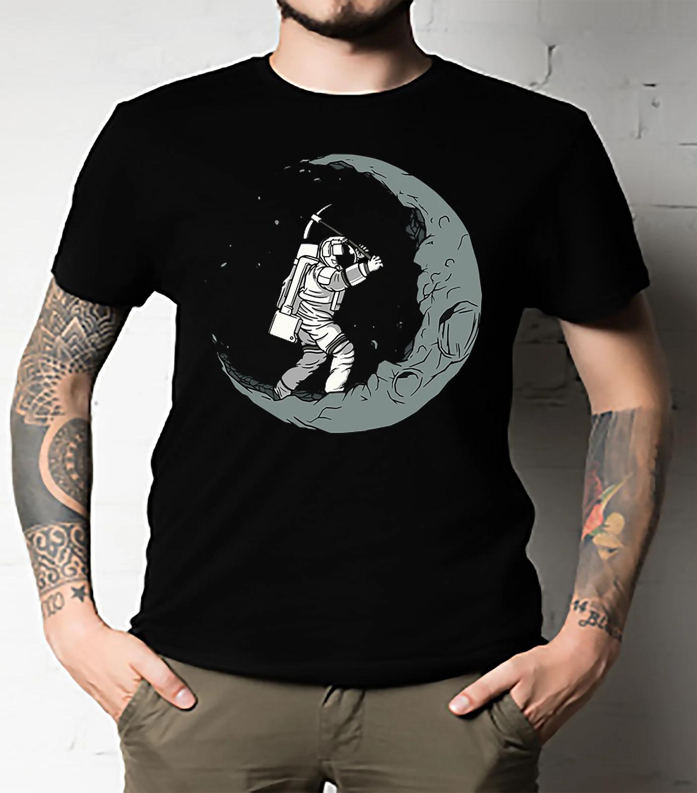 Men s and Women s T-shirts Raw Material Mining In Space I Space Shuttle Astronaut Art Print XL