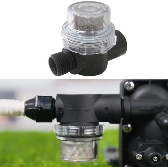 15-085-00 RV Water Pump Strainer for Camper Marine with 50 Mesh Stainless Steel Screen New Version