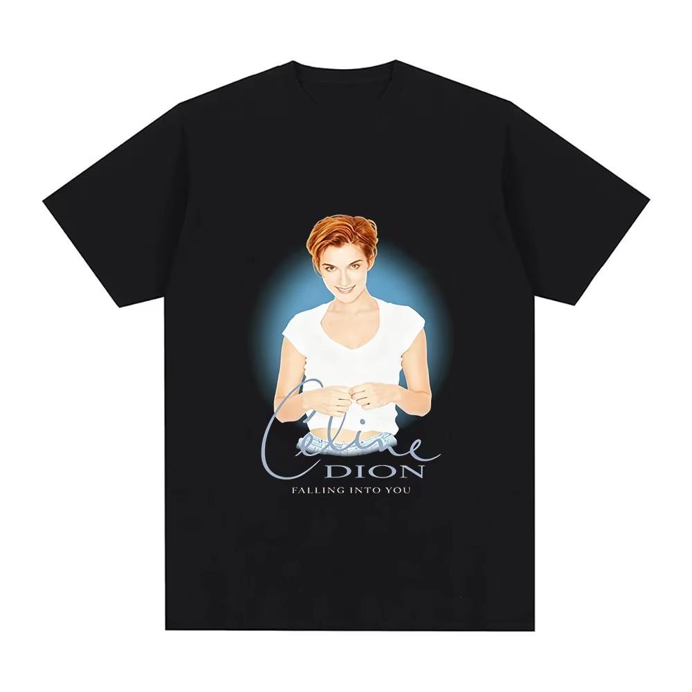 2026 Summer Singer Céline Dion Cotton T-shirt Graphic Print Tees 2026 Tour Wear Fashion Women Men Casual Oversized T-shirts 4XL
