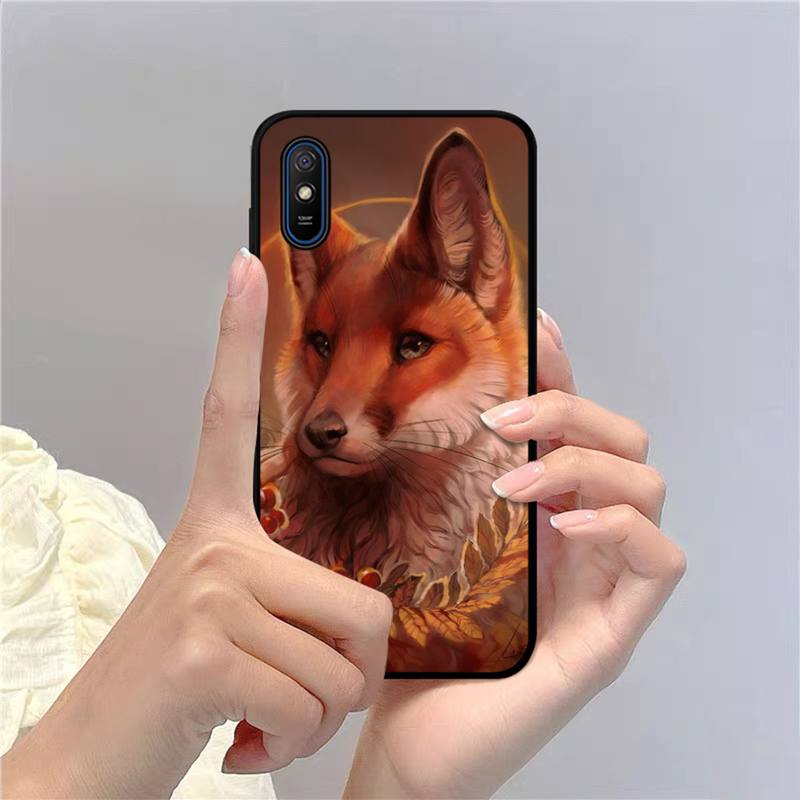 Cute Fox In Autumn Leaves Fores Phone Case For Redmi 9A 8A 7A 7A 7 6A 5A 5 Plus 4X S2 GO K20 K30 6 Note 8 9 Pro Cover