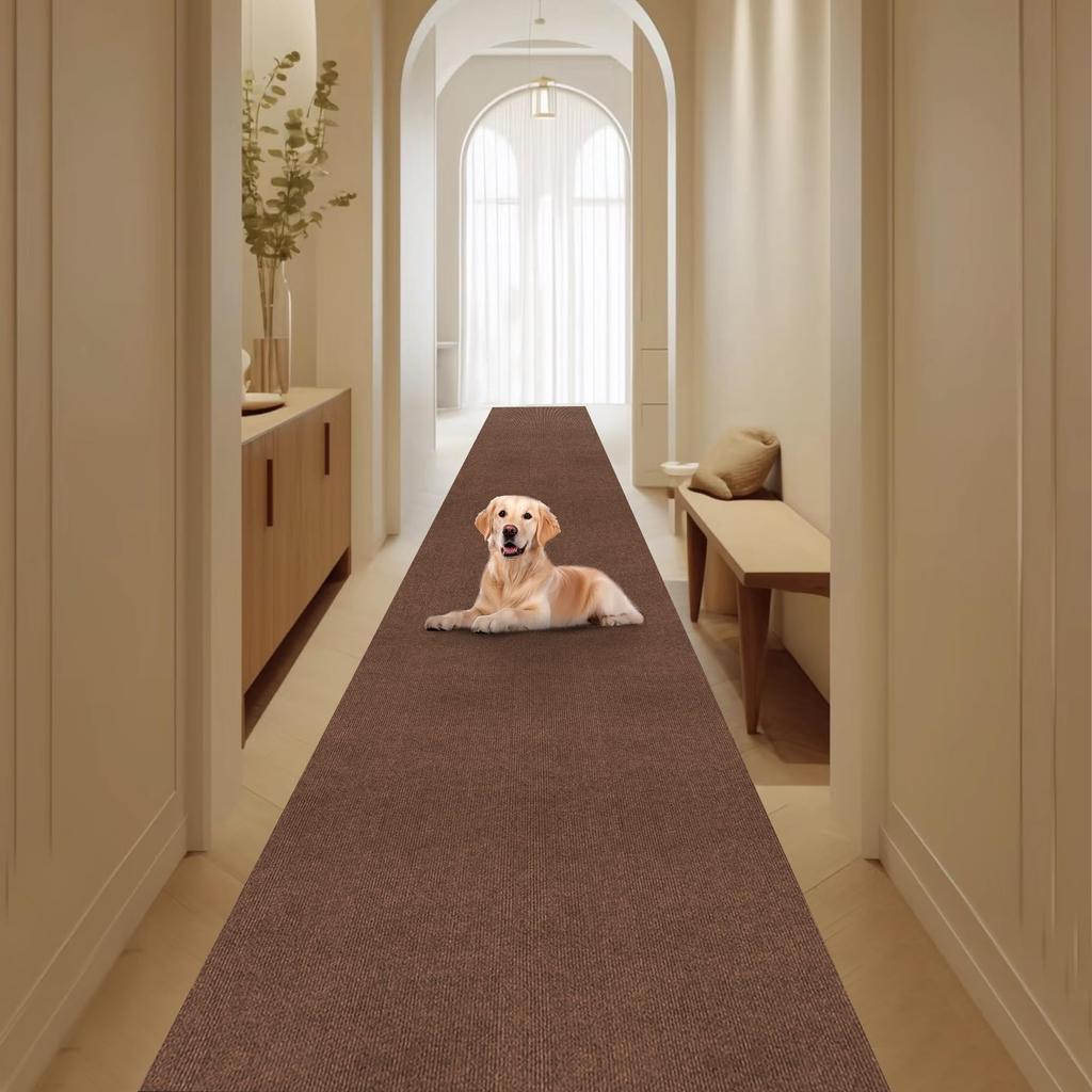 XINJIY Hallway 4mm Floor Kitchen Tile Entryway Long Compatible with Underfloor Solid Washable Carpet, 60x240cm, Thick, Anti-Slip, Water-Repellent,